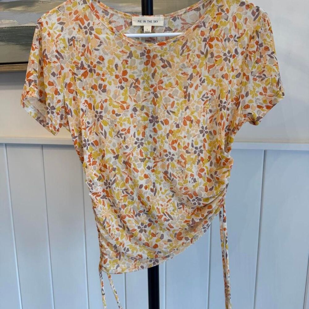 Floral Mesh Y2K Shirt